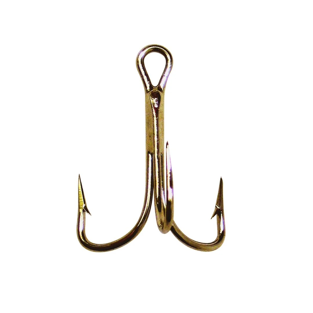 Eagle Claw 2X Treble Reg Shank Bronze, 1/0