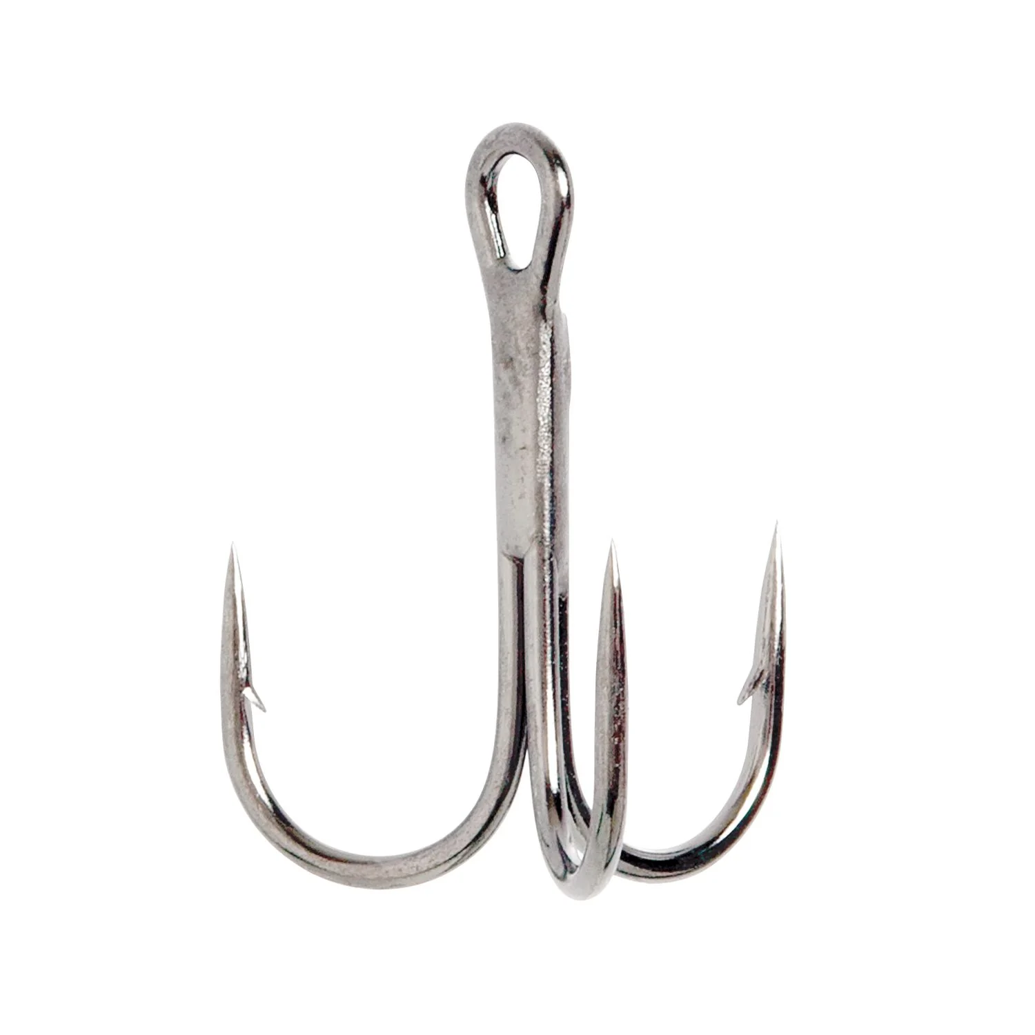 Lazer Sharp 3X Round Bend, Needlepoint Treble, Nickel, Bulk, 1/0