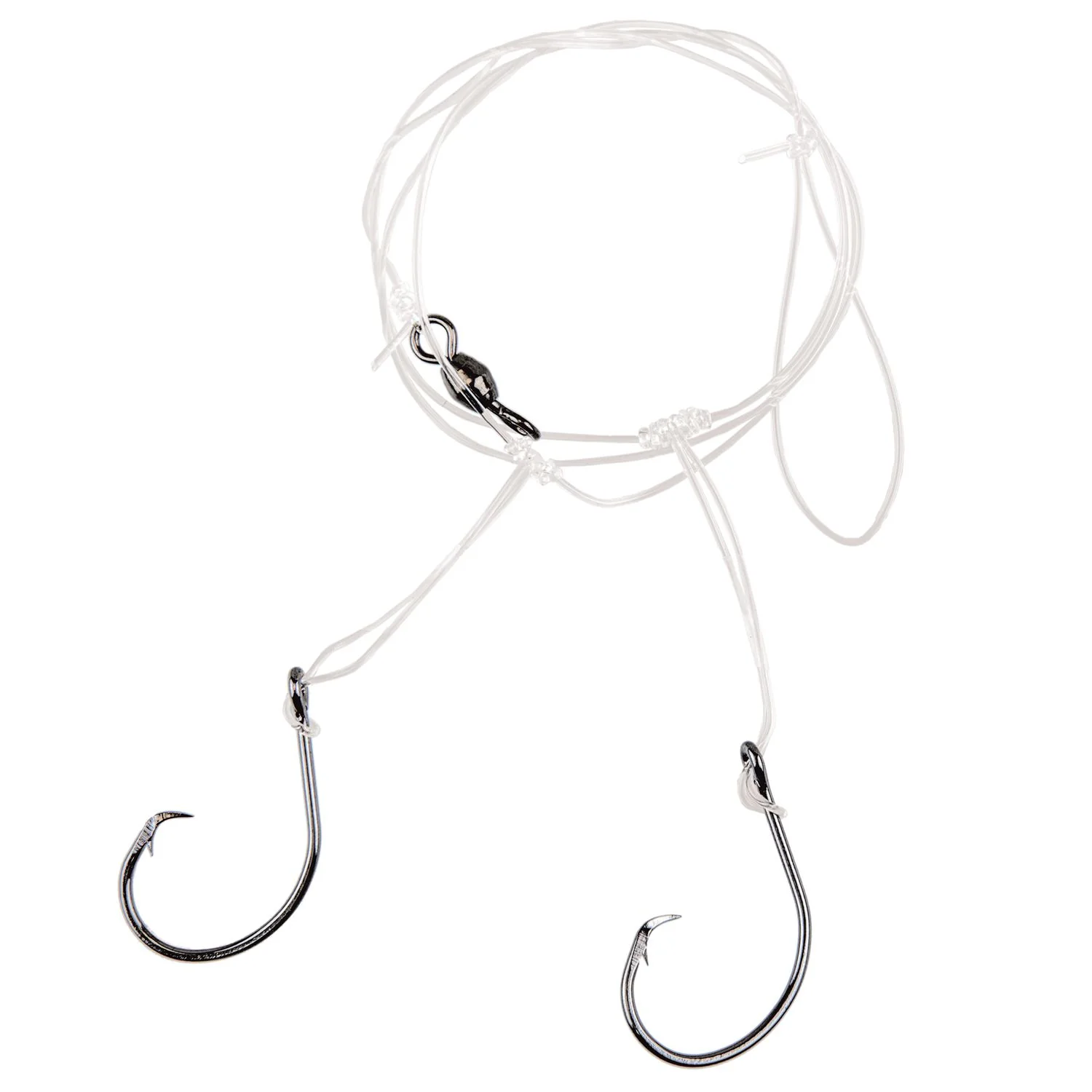 Lazer Sharp Circle Hook Striped Bass Rig Platinum Black Hook